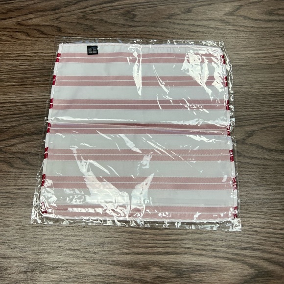 NEW White w/ Red Stripe Silk Pocket Square - Picture 2 of 4